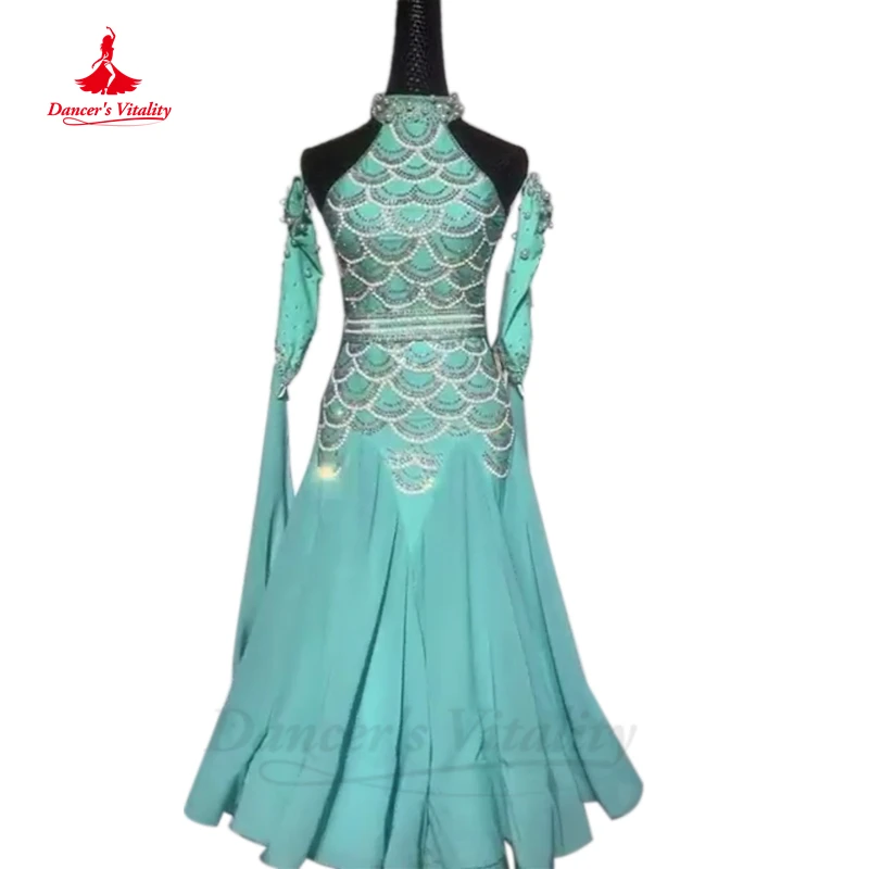 Ballroom Dance Dress Women Waltz Social Dancing Performance Professional Costumes Customsized Children Girl's Modern Dresses