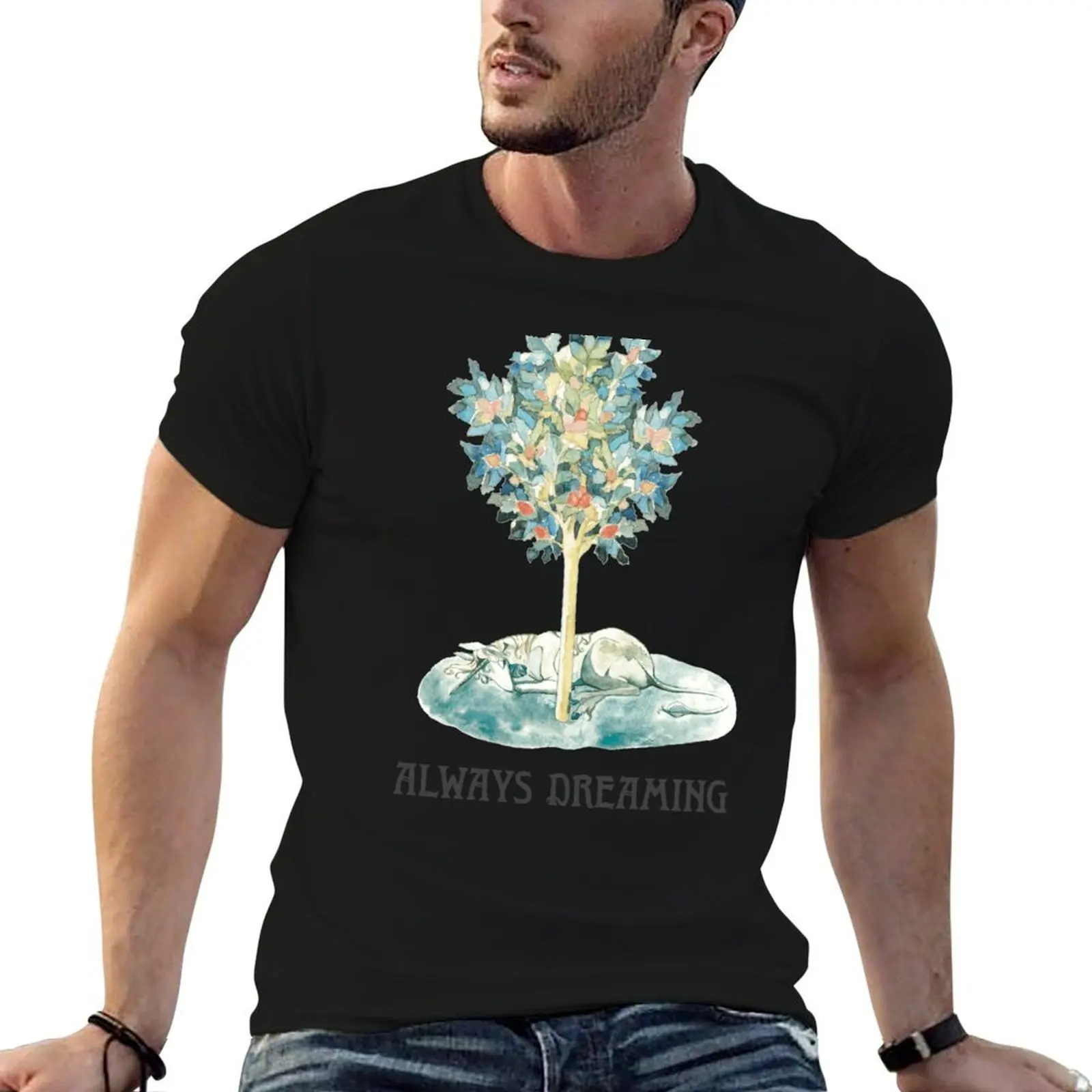 

The last unicorn always dreaming medieval inspired design T-Shirt anime tshirt t shirts for man pack cotton T-Shirt