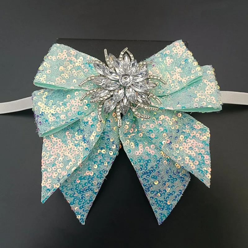 

Original Design Bow Ties for British KoreanMen's Wedding Clothing Suit Shirt Handmade Jewelry Gifts Luxury Rhinestones Big Bows