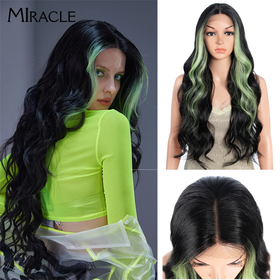 MIRACLE Synthetic Lace Front Wig Cosplay 30 Inch Long Wavy Lace Wigs Blonde Red Fantasy Women's Wigs Lace Frontal Wigs