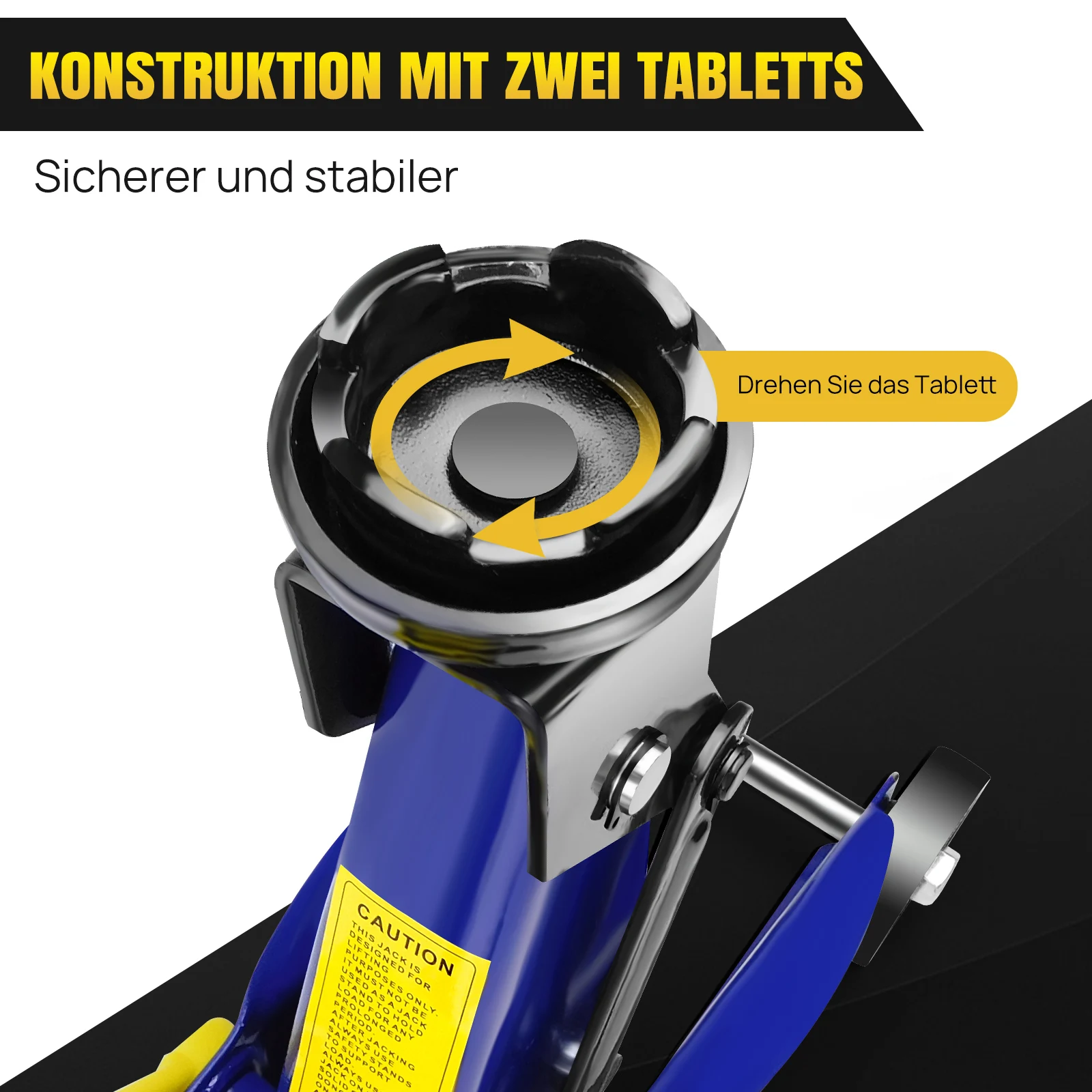 رافعة أرضية هيدروليكية 2 طن و3 طن جاك تقف كومبو، مقبس رفع عربة محمول شديد التحمل من الفولاذ قابل للتعديل لإصلاح إطارات السيارة