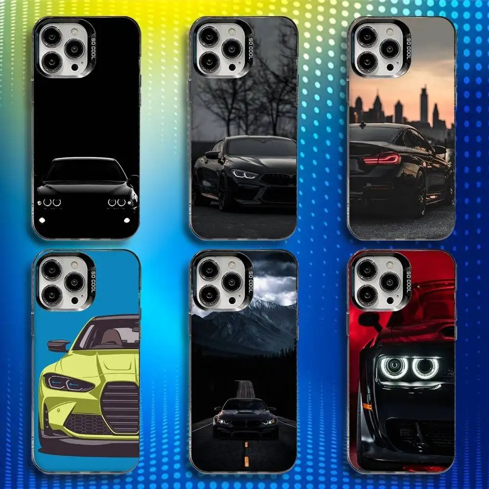 

R-Red B-Bmwes-S Blue Car Phone Case For iPhone 17,16,15,14,13,12,X,8,Pro,Max,Plus,E,SE4,Air,Mini IMD Matte Black