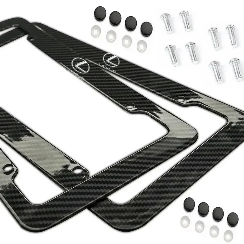 

Real High-Quality carbon fiber license plate protection framework Car Tag Holder For Lexus IS250 Ct200h LX570 NX300h IS300h