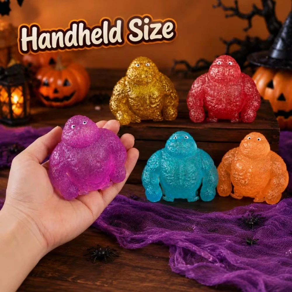 Colorful Gorilla Ball Anti Stress Toys Kids Squishy Toys Squeeze Relief Anti-stress Kids Funny Things Prank Jokes For Adults Gif - view 2