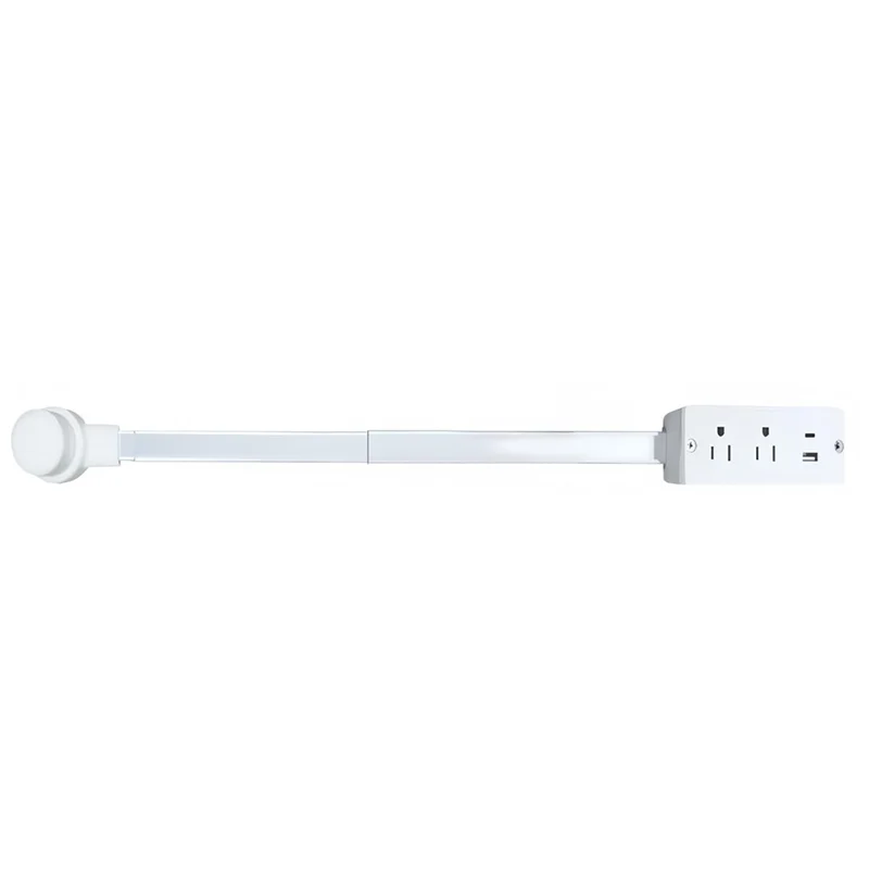 MOPHE-US Plug для дома, офиса, 180° °   Вращающийся удлинитель электрической розетки, выдвижная длина (22–27 дюймов), с USB-C и USB-A