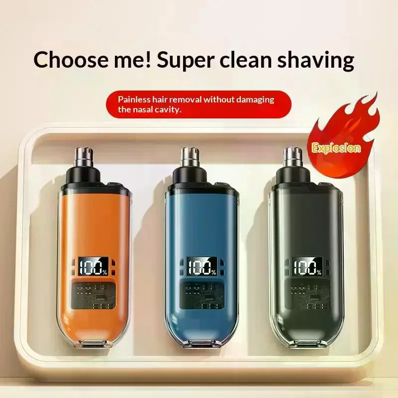 Rechargeable Nose And Ear Hair Trimmer For Men, Mini Portable Electric Clipper, Quick Charging, Low Noise, Compact, Washable US