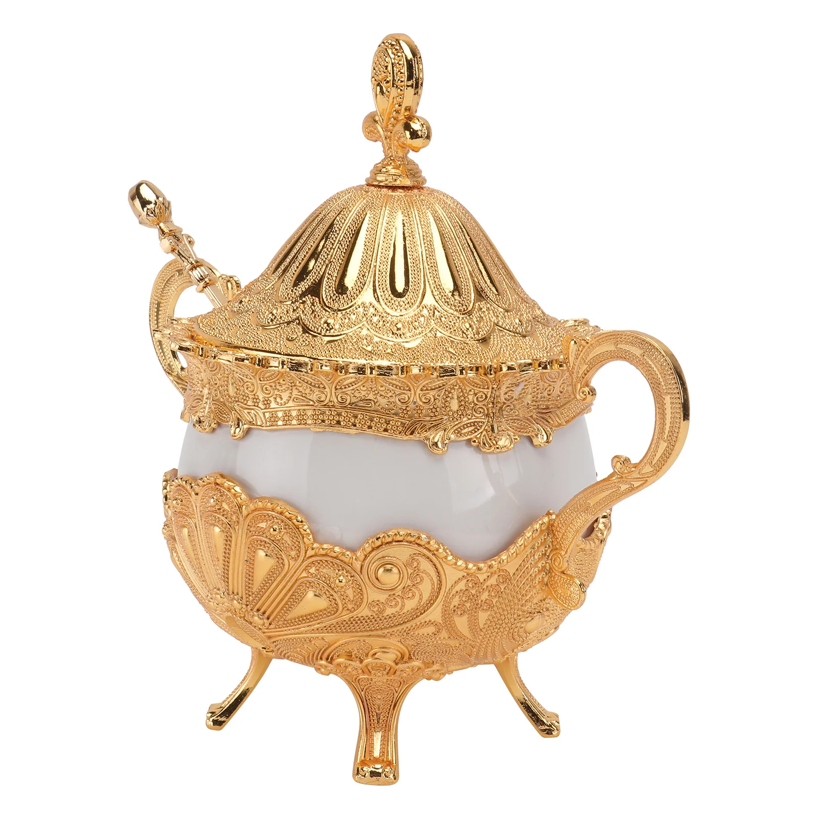 

1Pcs Canister Peafowl Pattern Decorative Jar Kitchen Seasoning Container Food Storage Candy Bottle Home Restaurant