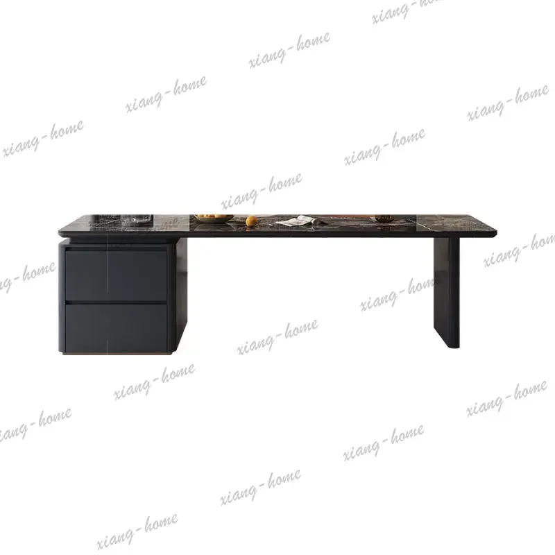 YJ Minimalist Designer Black Dining Tables Organizer Heater Sintered Stone Dining Room Table Luxury Mesas De Jantar Furniture Ho