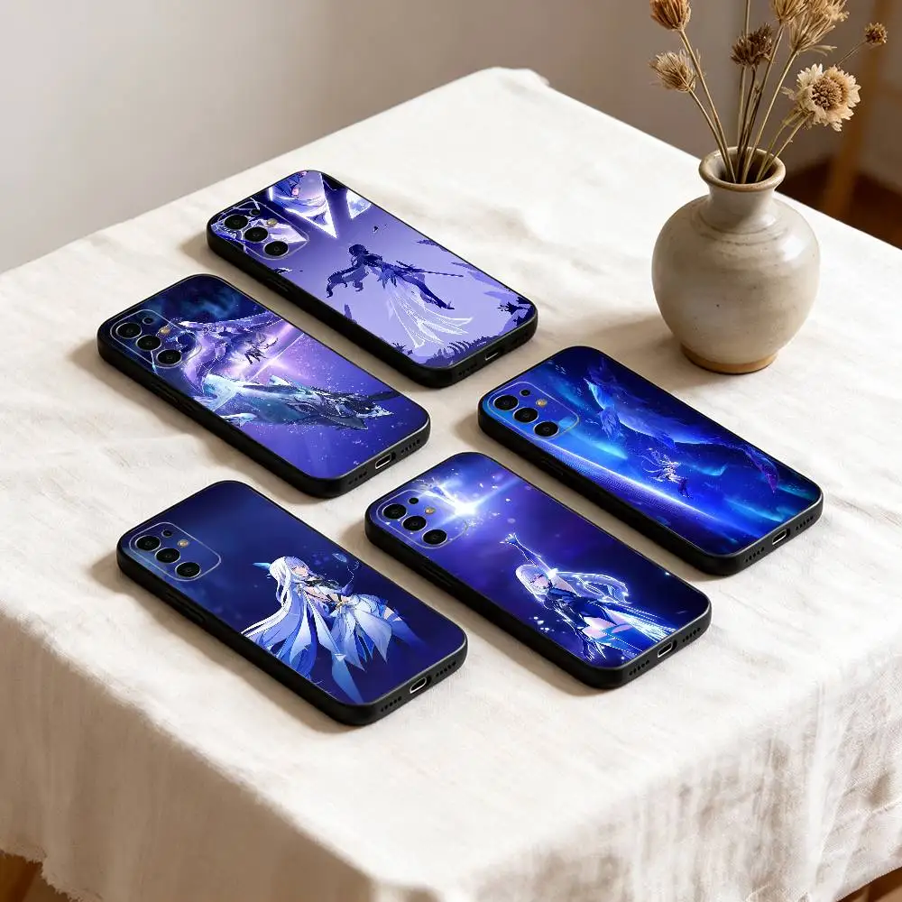 

S-Skirk Impact Genshin Phone Case For Samsung S25,S24,S21,S22,S23,S30,Ultra,S20,Plus,Fe,Soft Silicone Black Cover