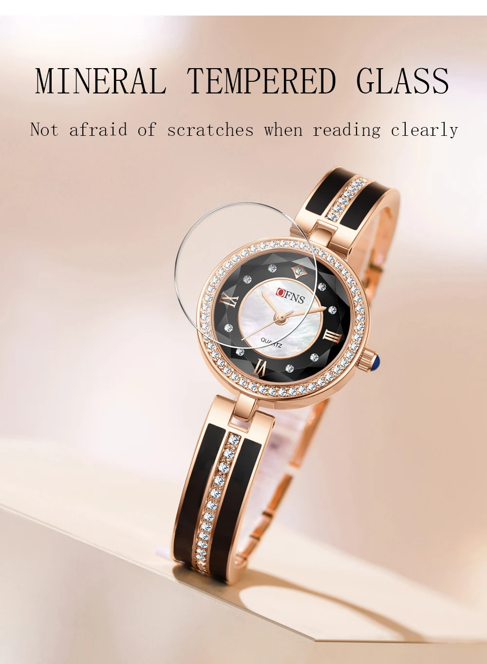 OFNS 新しい 1543 豪華でファッショナブルな女性のクォーツ時計防水とハイエンドのダイヤモンド象嵌女性のクォーツ時計