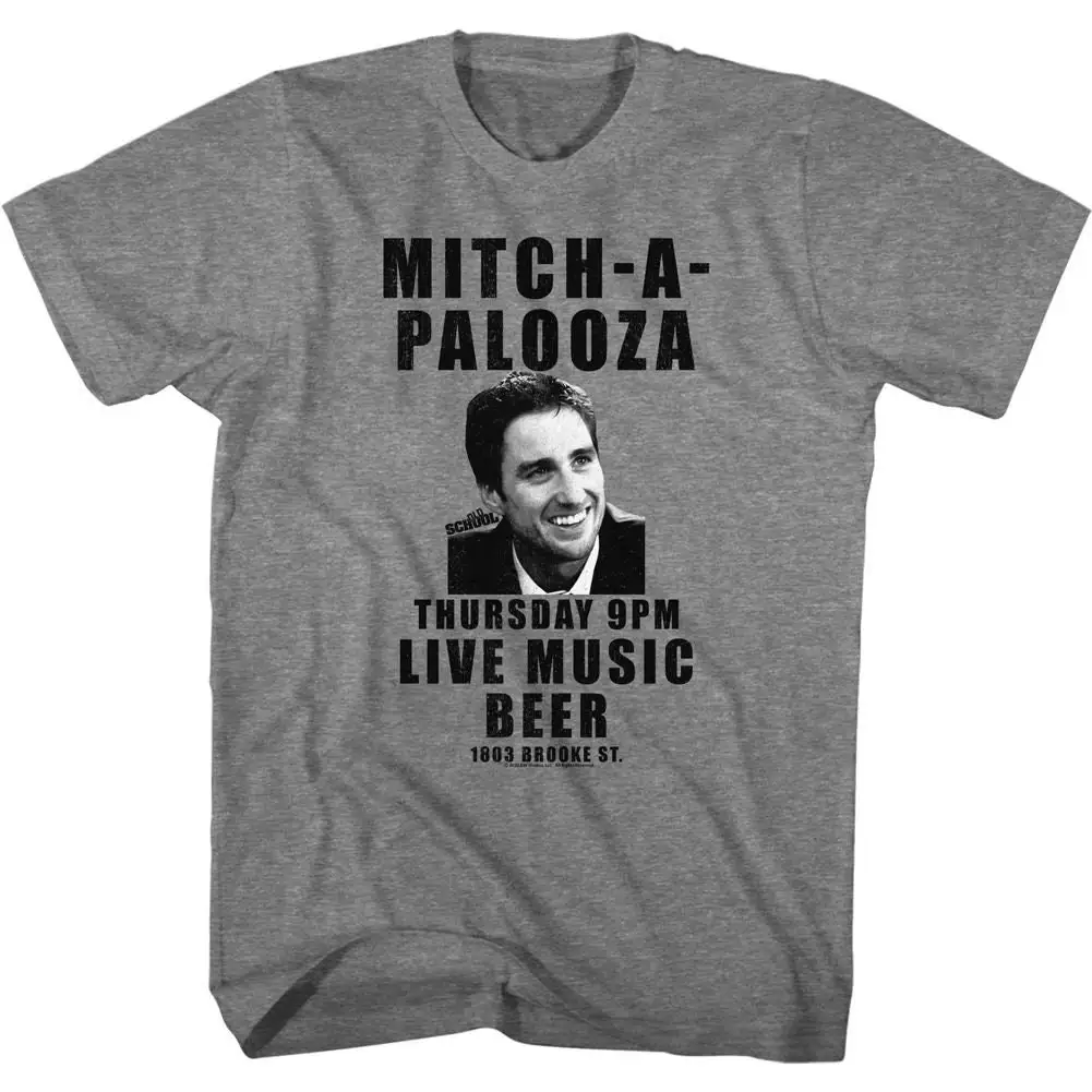 Old School Mitch A Palooza Graphite Heather Adult T Shirt