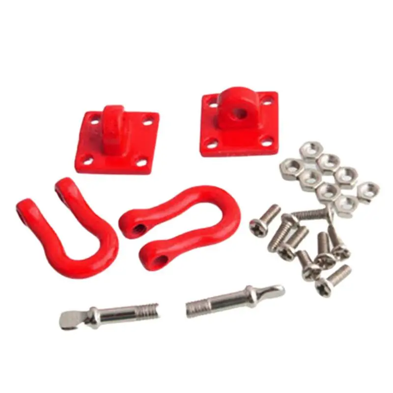 

RC Trailer Tow Hooks Complete RC Crawler Shackles Set With Screws And Nuts Remote Vehicle Parts For Sandy Beach Muddy Ground