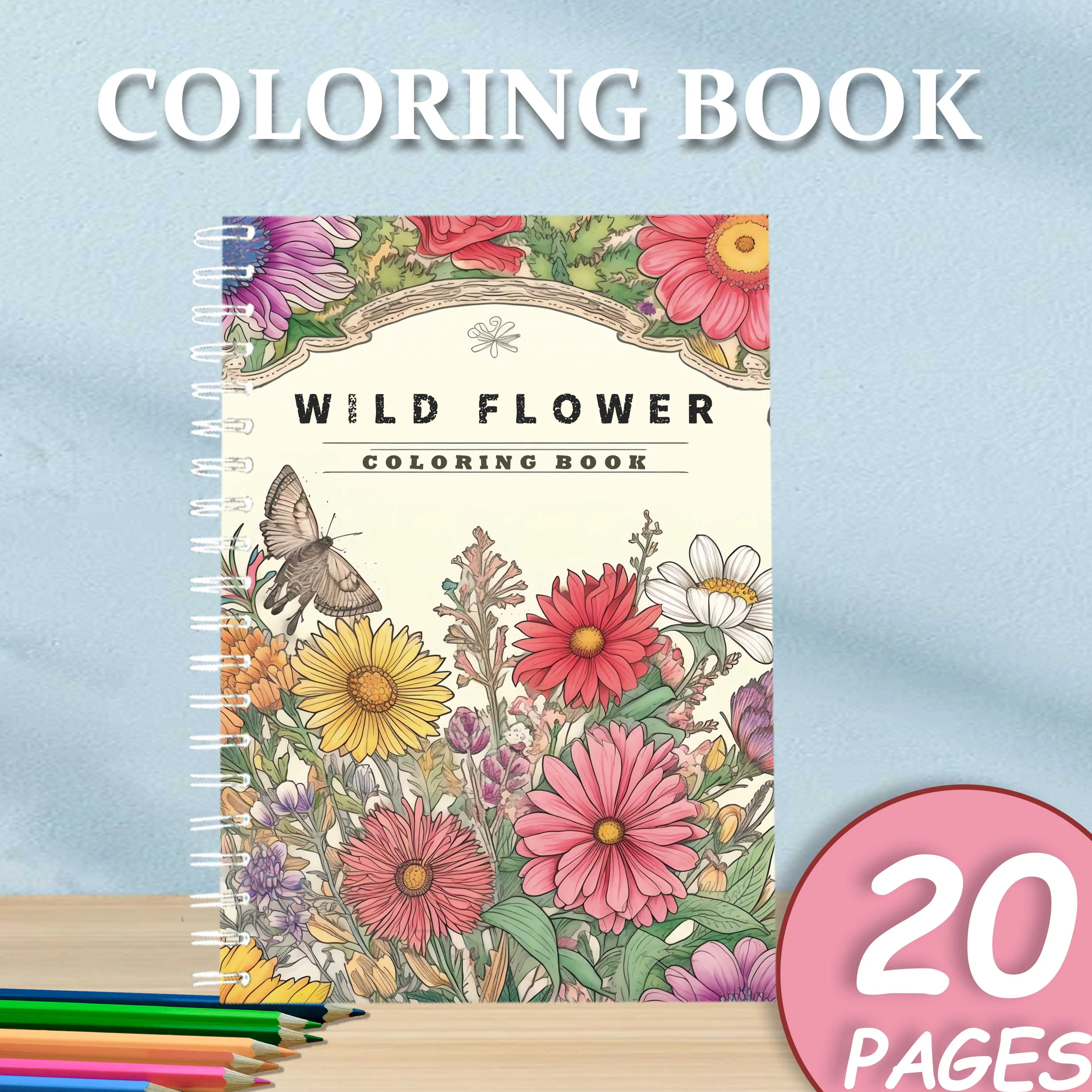 

Wildflower Theme Colouring Book Adult Picture Book Make Designs Of One's Own