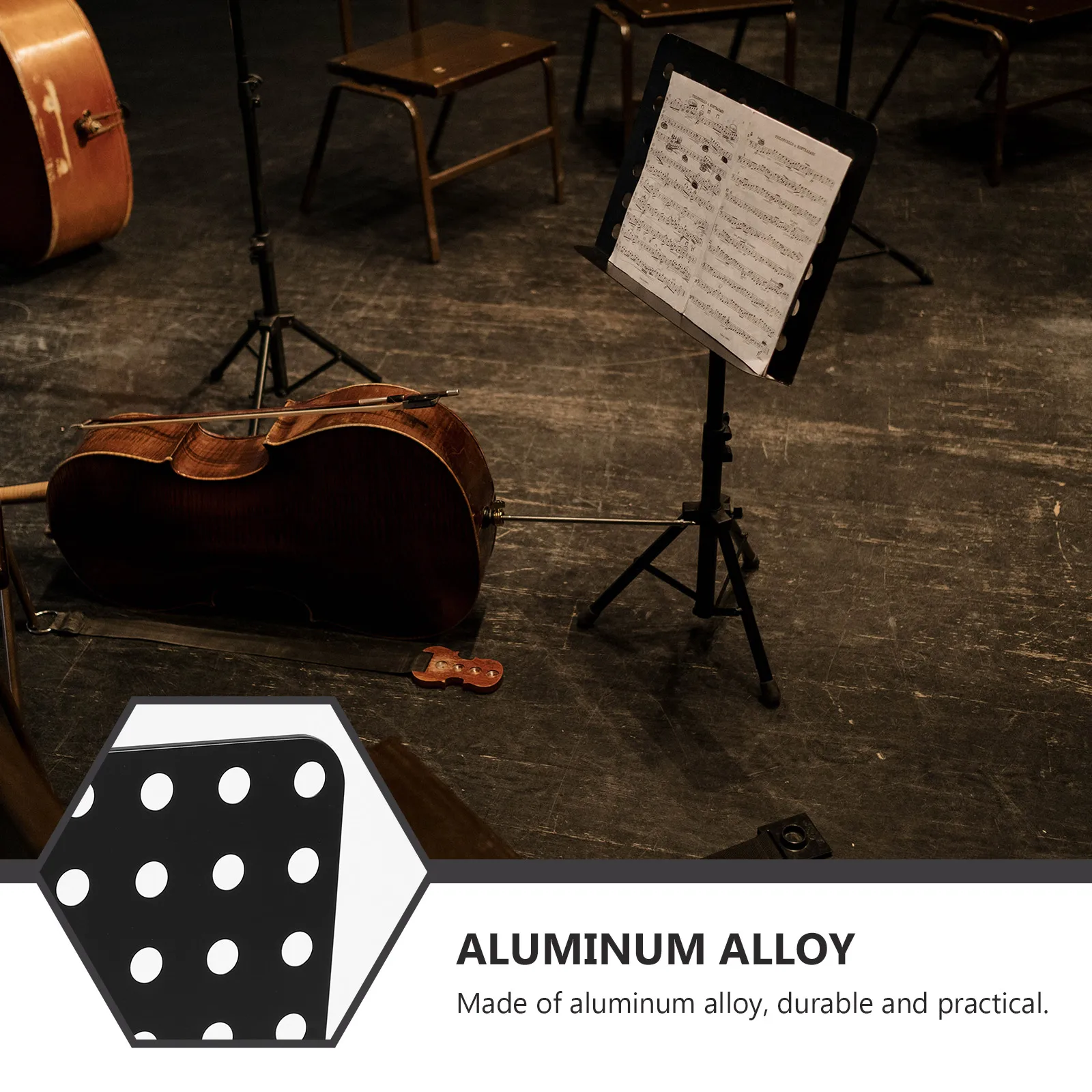 

1pc Music Score Stand Rack Collapsible Holder Low Carbon Steel Foldable Multi Functional Tripod Music Accessories Portable Stand