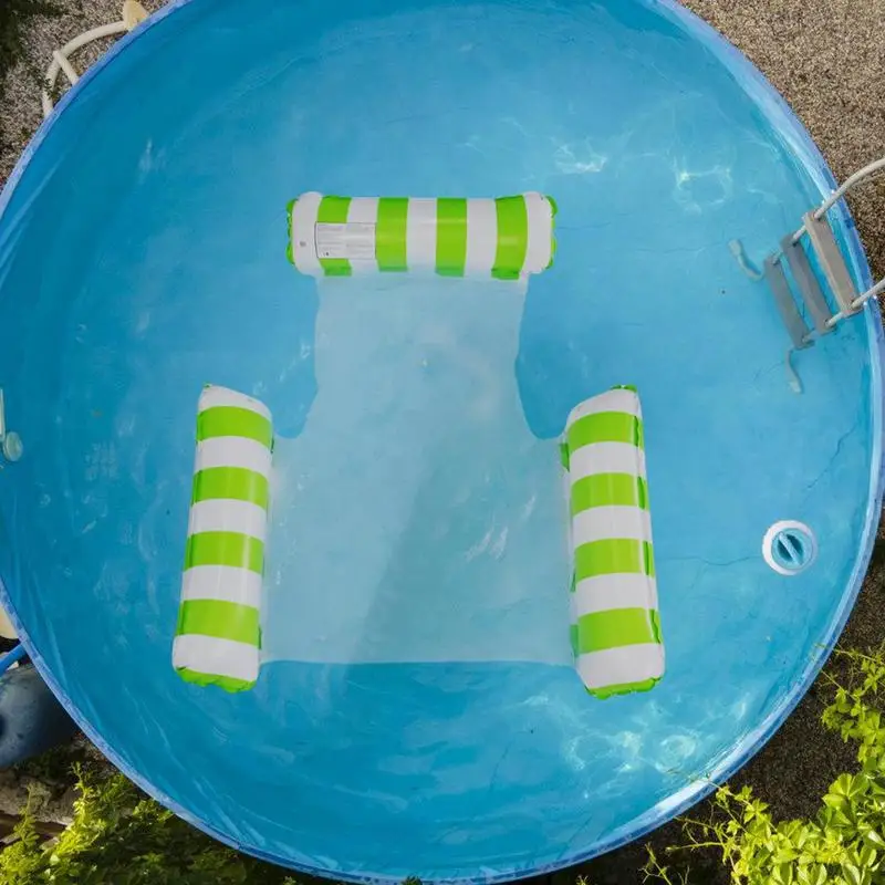 Tumbona para piscina, hamaca flotante para piscina, silla inflable de inflado rápido para accesorios de natación, vacaciones de verano en el lago