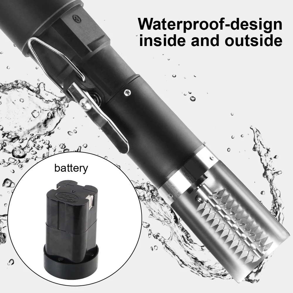 125W 7000RPM Electric Fish Scale Scraper Charging Adapter Seafood Knif Remover Cleaner Tool Fishing Clean Easy Fish Stripper