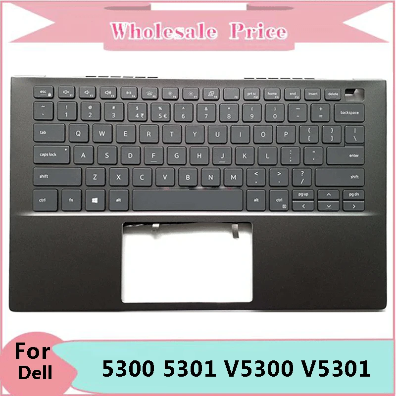 

Original New Laptop Case For DELL Vostro 5300 5301 V5300 V5301 Palmrest Upper Case C Cover Shell With US Backlit Keyboard