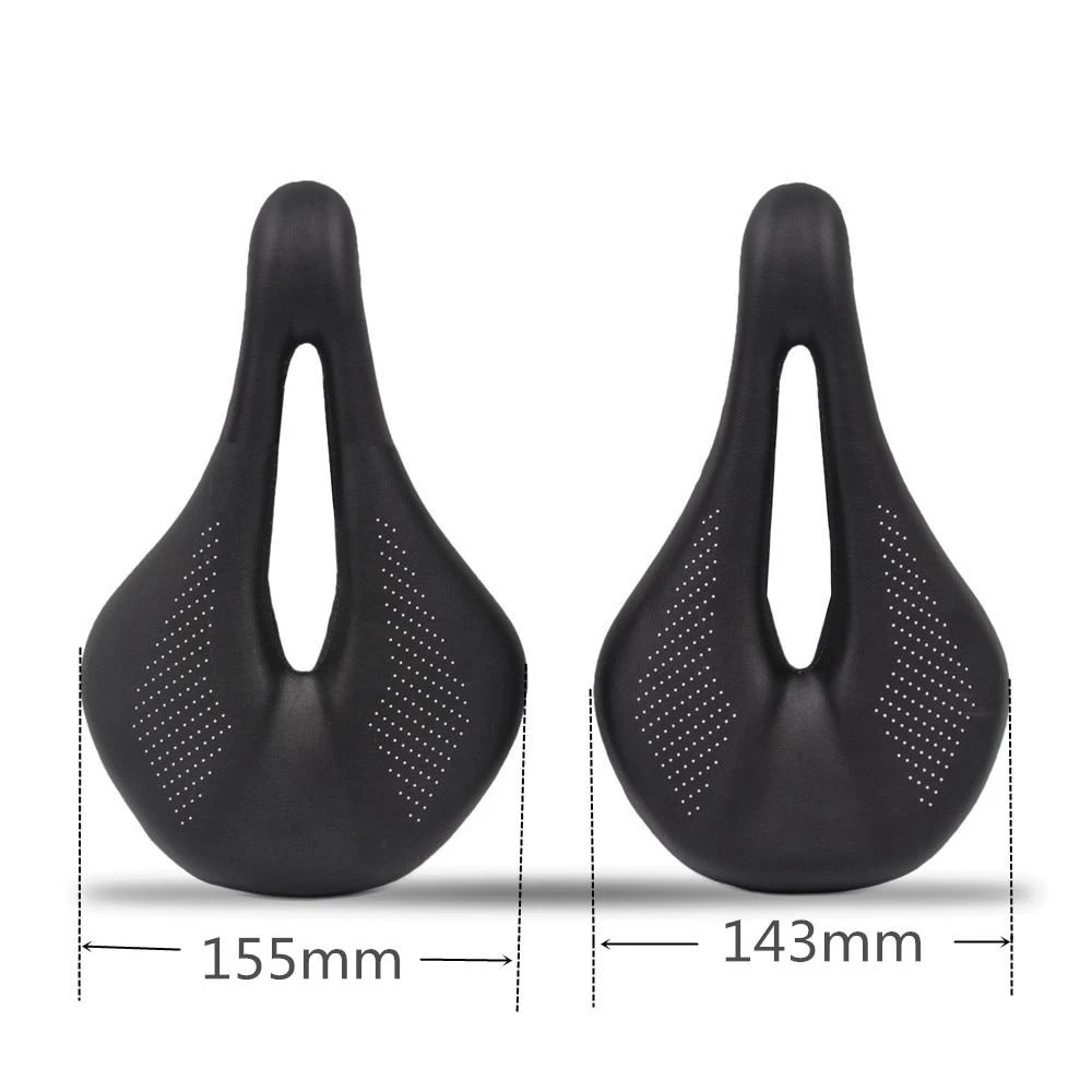 Full Carbon Saddle MTB/Road 143/155MM Bike Saddle Super Light Leather Carbon Cushions 135g Carbon Rails Bicycle Seat