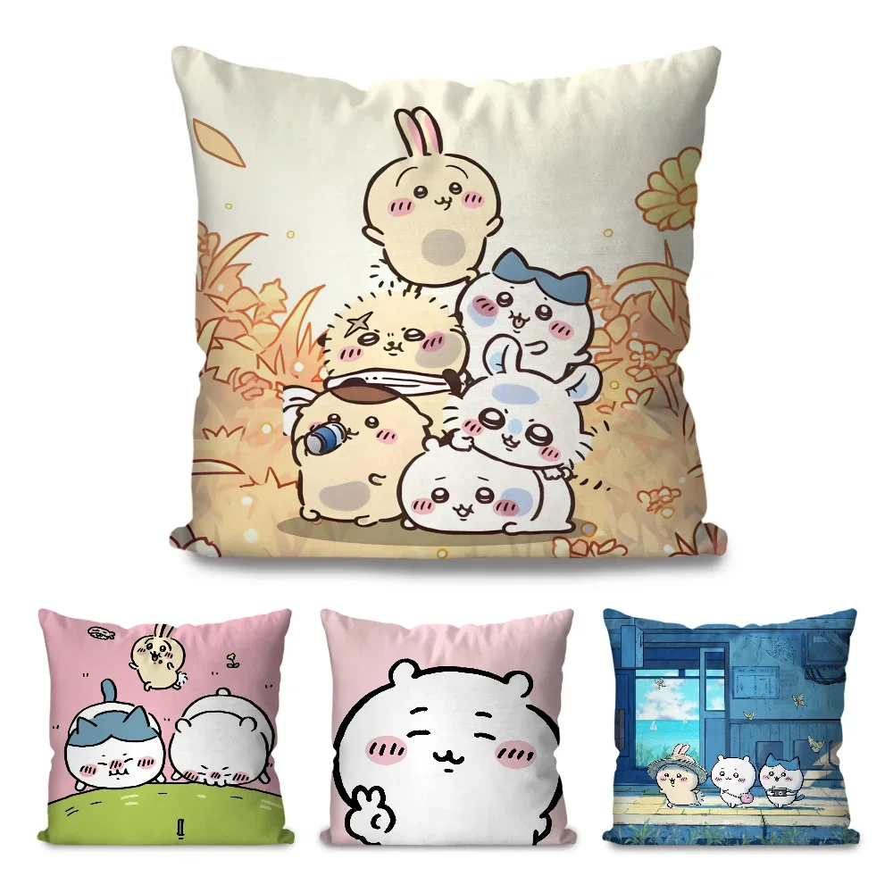 

Cartoon Animation C-chiikawa Pillow Case Square Pillow Bedroom Sofa LeisureComfort Cushion Car Living Room Home Decoration 40X40