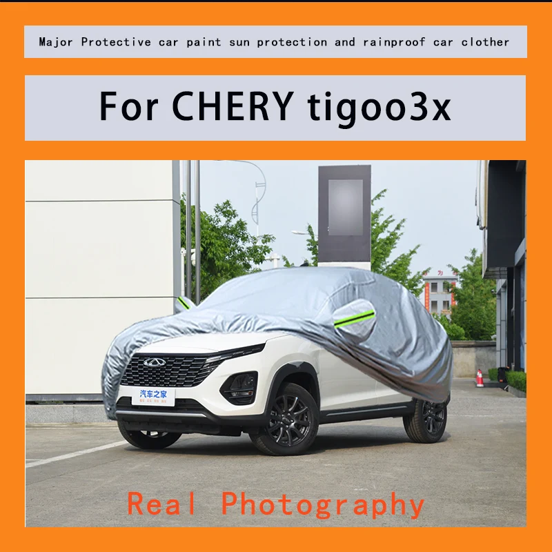 

﻿﻿For CHERY tigoo3x Car Covers Outdoor Waterproof Dustproof Sun Rain Snow Protection Thick Oxford Cloth Full Outer Cover