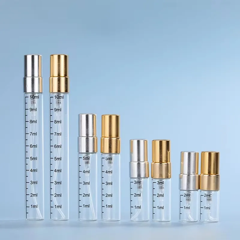 

500pcs 2ml 3ml 5ml 10ml wholesale Refillable Perfume Bottle Empty Spray Bottle Graduated bottle Perfume Bottles