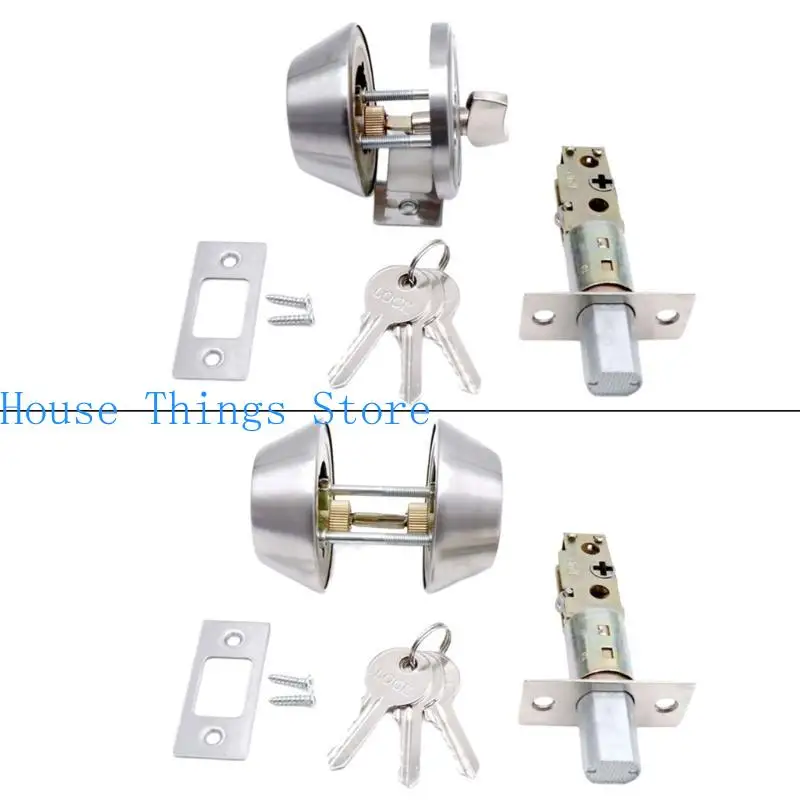 

652F Invisible Door Lock with Key Interior Door Antitheft Stainless Steel Lock