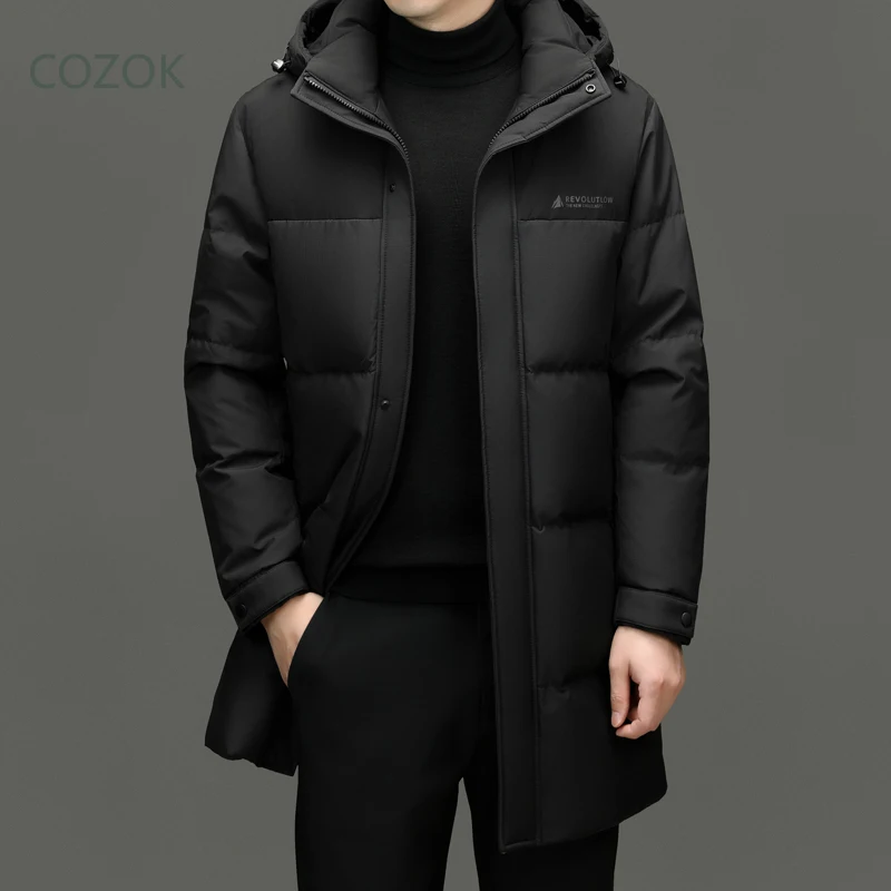 COZOK piumino di lusso da uomo piumino d\'anatra imbottitura abiti firmati giacca imbottita da uomo da uomo cappotto lungo inverno Casual uomo Sack
