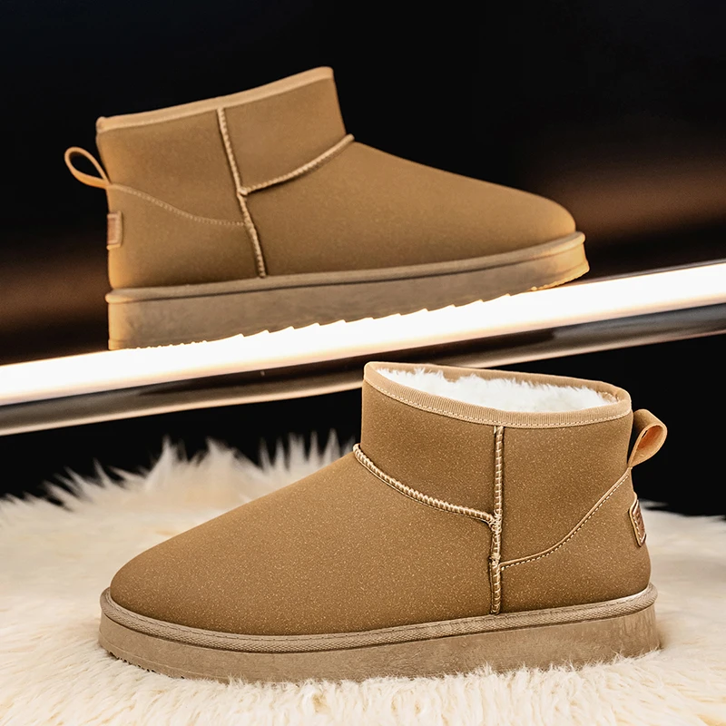 

2025 Winter Snow Boots for Men Comfortable Plush Warm Boots Men Cotton Shoes Non-slip Outdoor Men's Ankle Boots botas de nieve