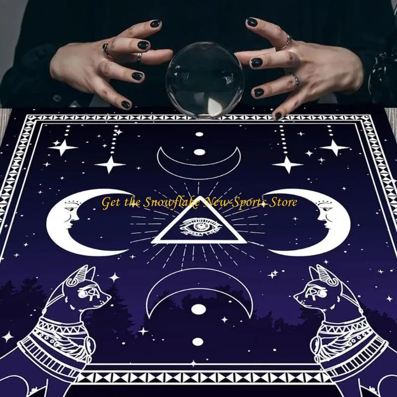 E56D 49x49cm Tarjeta Tarot mantel FUCHA GEOMÉTRICA GEOMÉTRIC