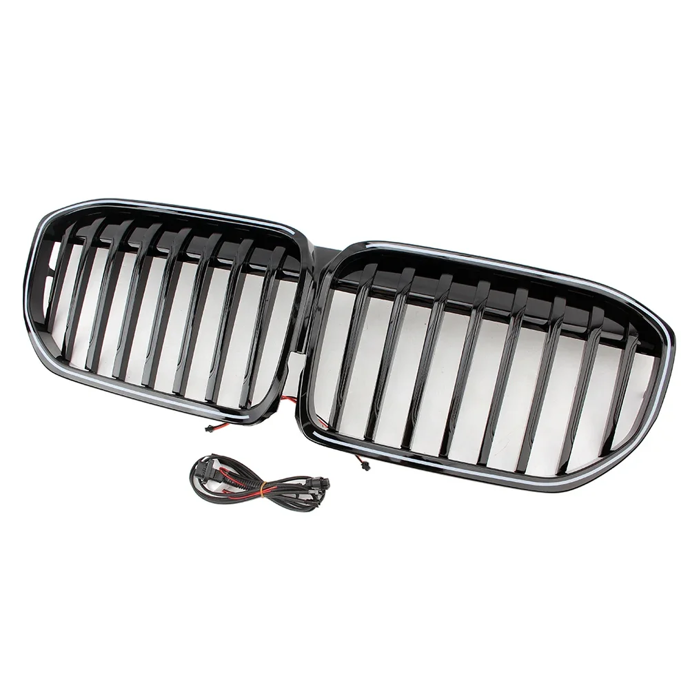 LED Front Radiator Kidney Bumper OEM Hood Grilles Replacement For BMW 7 Series G11 G12 2019-2022