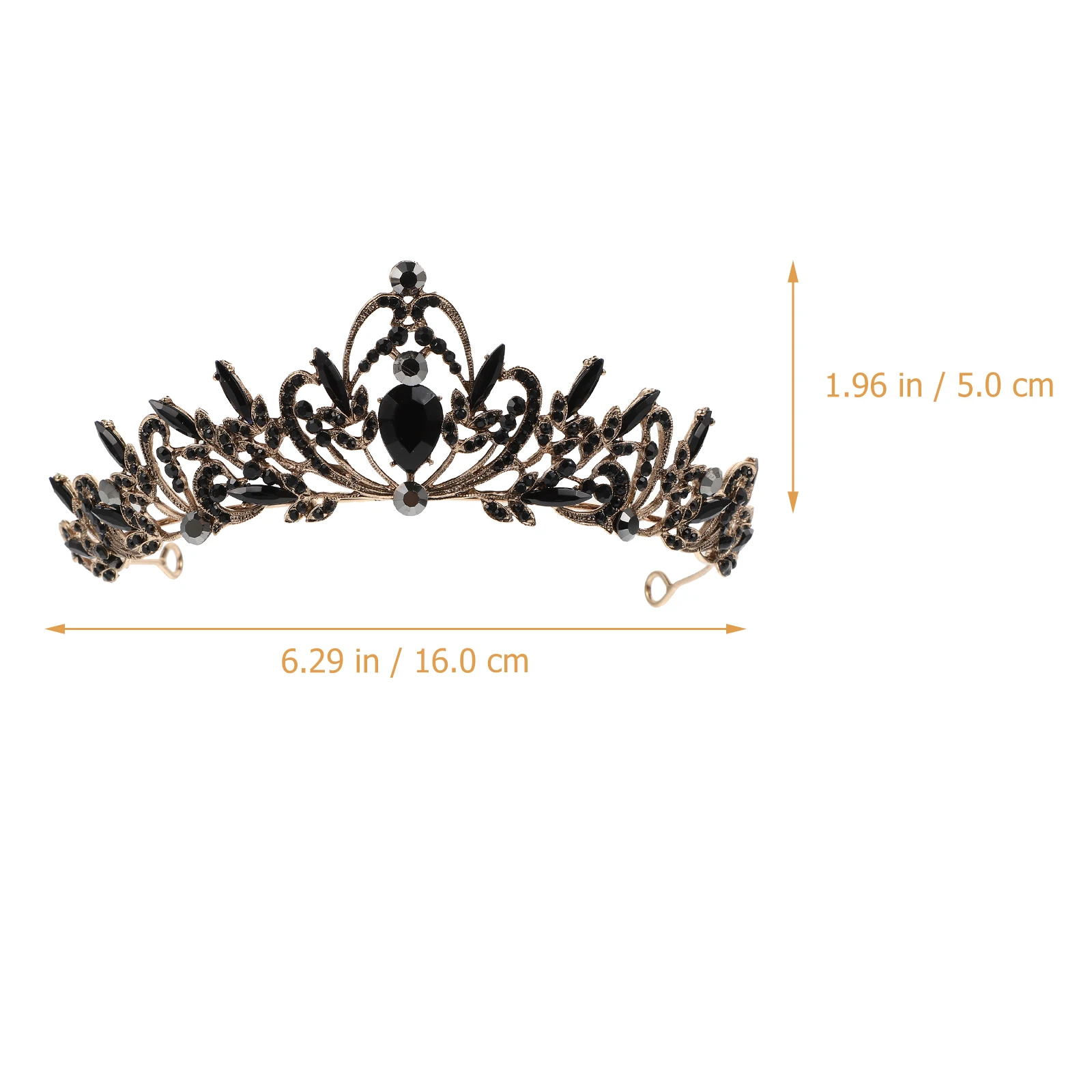 

1pc Alloy Bride Crown Headband Retro Princess Tiara Wedding Party Prom Costume Rhinestone Crown Decorative Hair Accessory Bridal