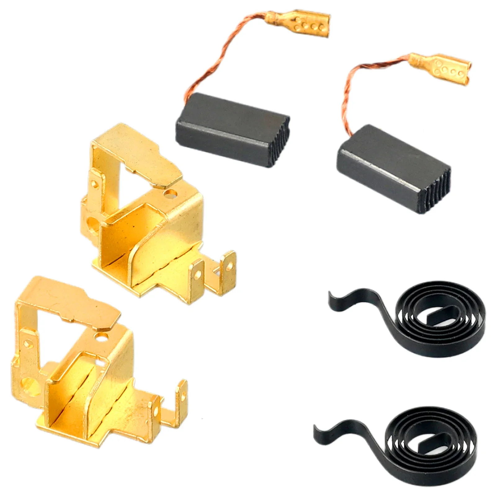 

Spring Brush Carbon Holder Brush Spring Gold Black Brush Holder 6Pcs W/Holder W/Spring Accessories Angle GWS6-100