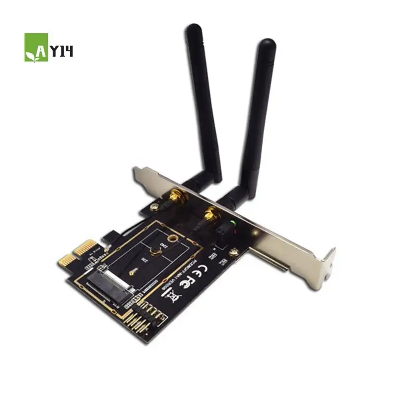 AY14 -M.2 Wifi Adapter M2 Ngff Key A-E To Mini Pci Express Wifi Raiser PCI-E 1X NGFF Wireless Support Mini Pcie Network Card
