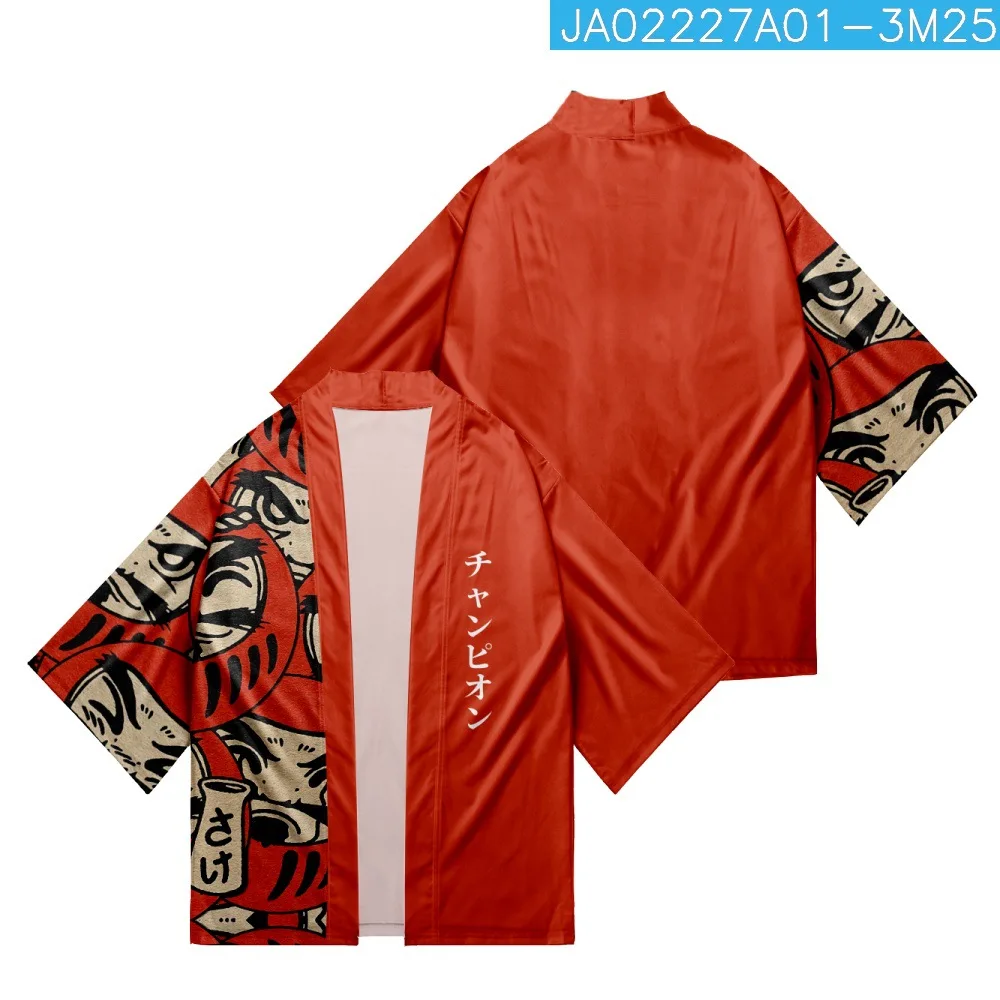 

Japanese Streetwear Cartoon Printed Cardigan Kimono 2022 Harajuku Women Men Yukata Female Traditional Cosplay Haori