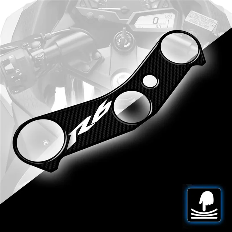 

Lasting 3D Motorcycle Carbon-Look Upper Triple Yoke Cover Protector Decal Sticker Case For Yamaha YZF R6 2006-2016