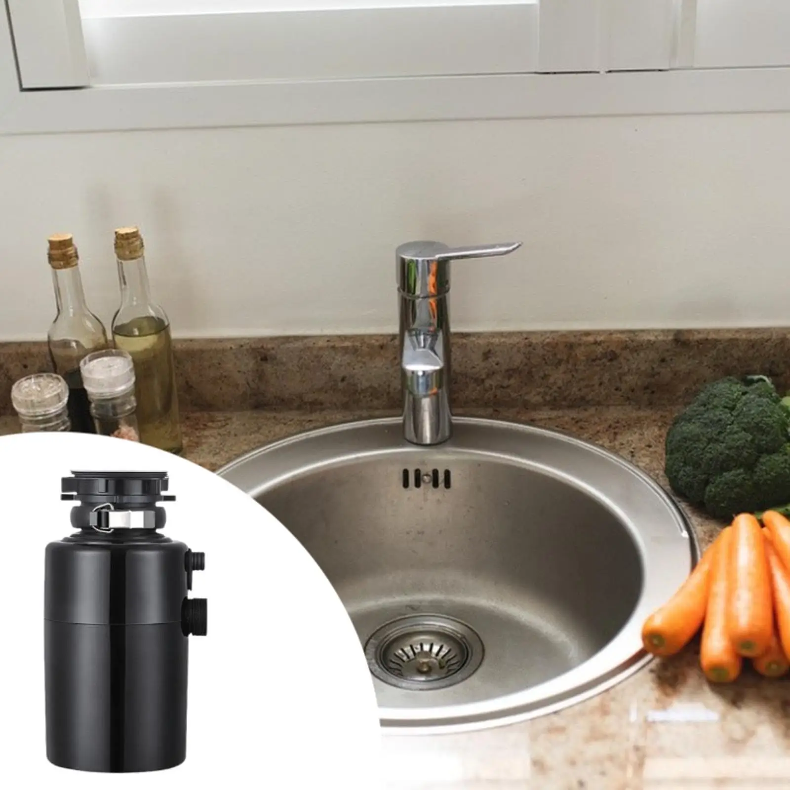 生ごみ処理機 1/2HP 簡単設置コンパクト生ごみグラインダー キッチンシンク用