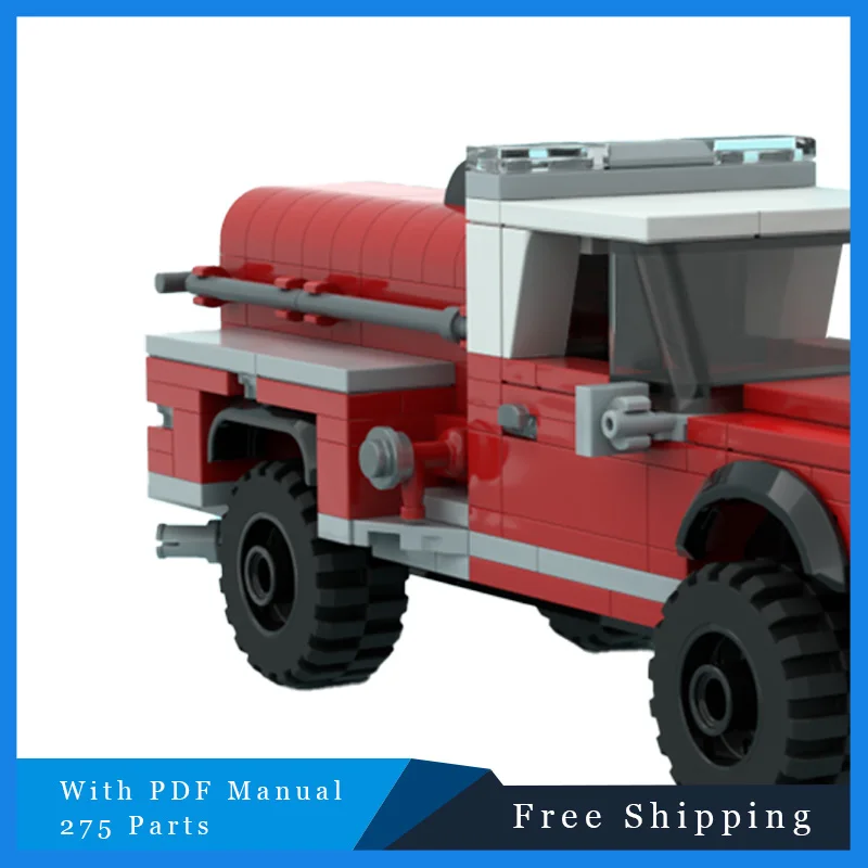 275 パーツクールレッドシティ消防車ビルディングブロック DIY 組み立てるレンガモデル教育クリエイティブおもちゃ子供のための誕生日ギフト