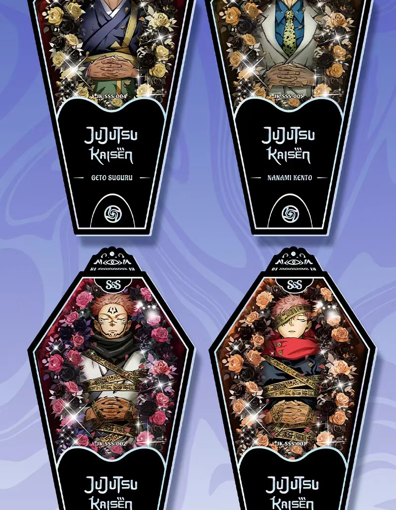 Kolekcjonerskie karty Jujutsu Kaisen, figurki anime Vika, Gojo Satoru, Fushiguro Megumi, Itadori Yuji, komiks o czarodziejach, gra karciana TCG, zabawka.