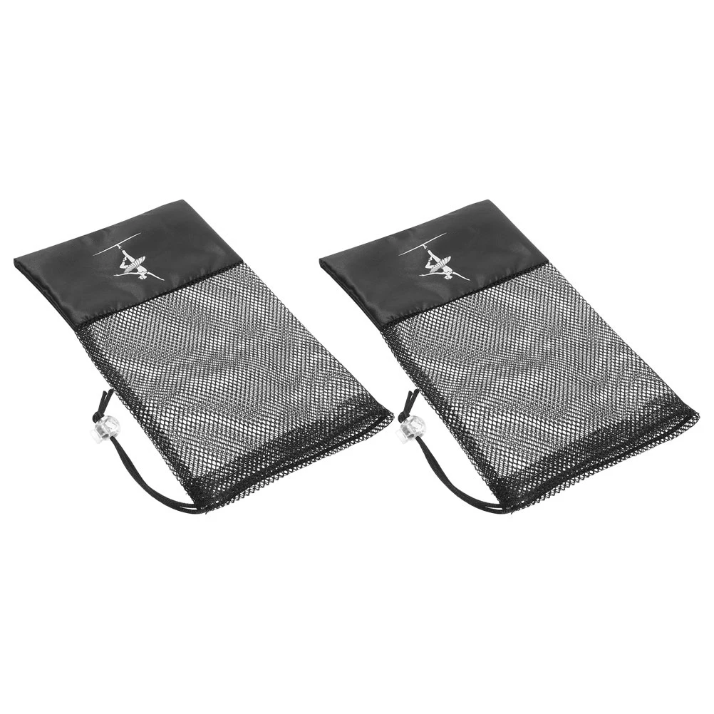 

2pcs Drawstring Bags Dance Storage Pouch Lightweight Reusable Anti-Scratch Ballet Shoe Carrier Bag Mesh Fabric Easy Clean