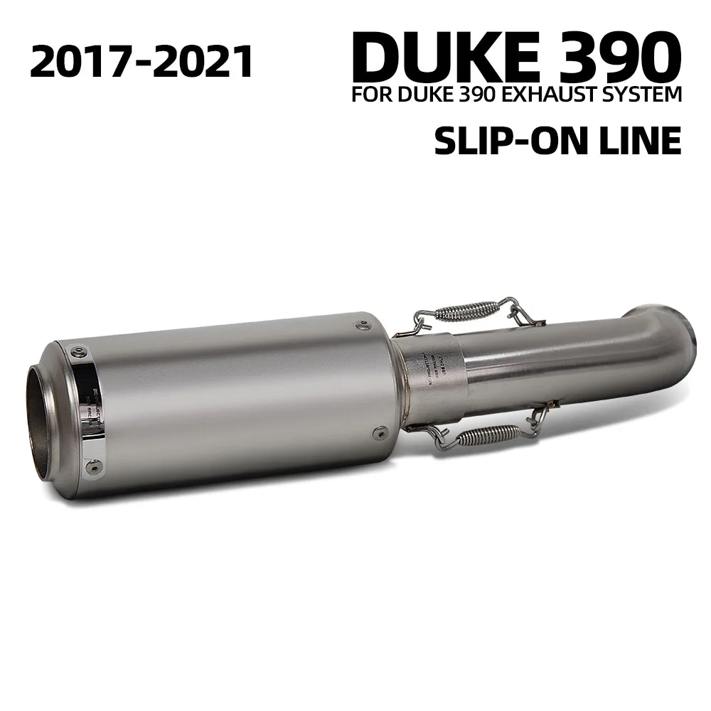 

For DUKE390 DUKE250 RC390 RC250 DUKE RC 390 250 2017-2021 Motorcycle Exhaust Slip on Line Middle Pipe with Project Muffler