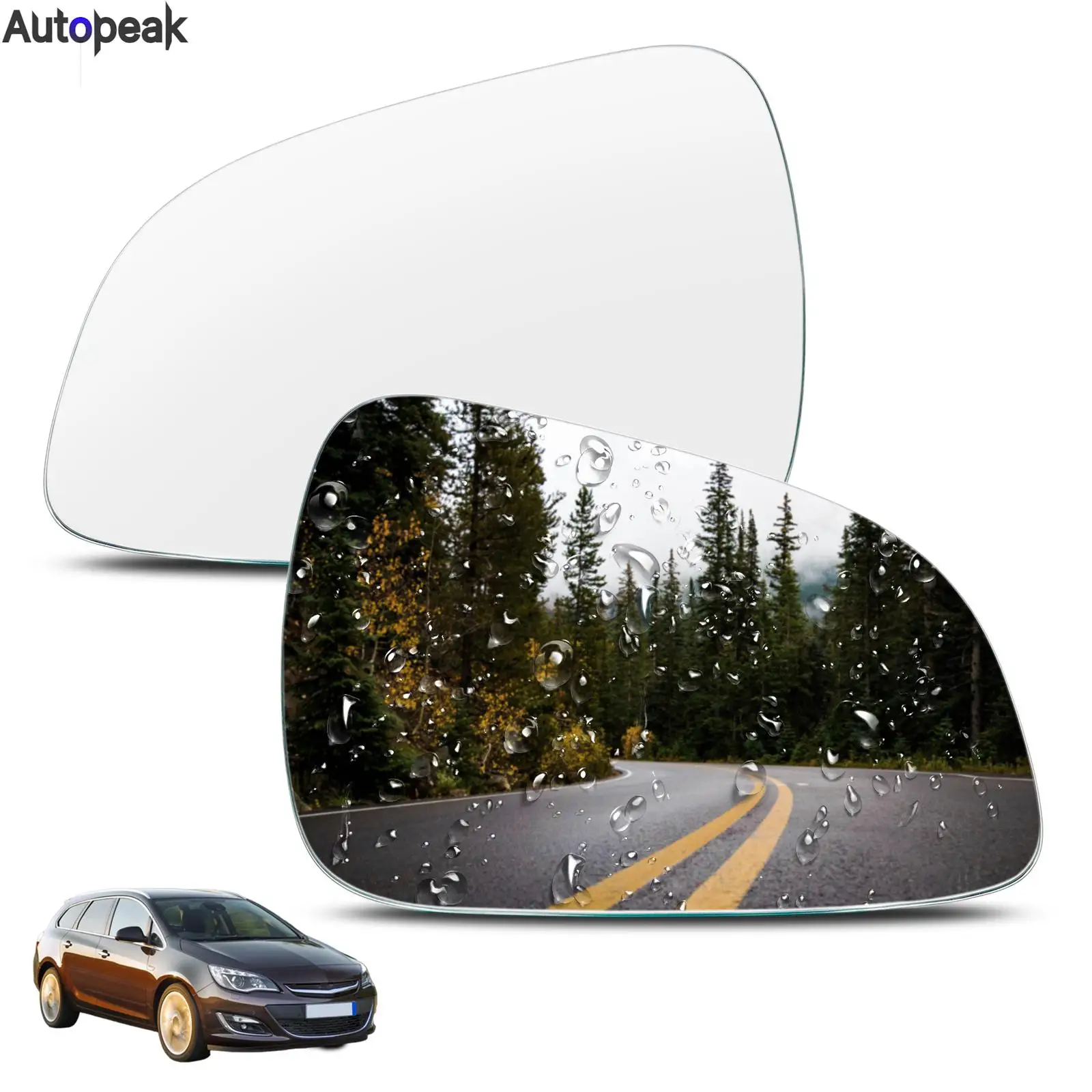 

Left Right Side Wing Mirror Glass Stick On Convex Wide Angle Self Adhesive Mirror Rear View For Opel Vauxhall Astra H 2009-2011