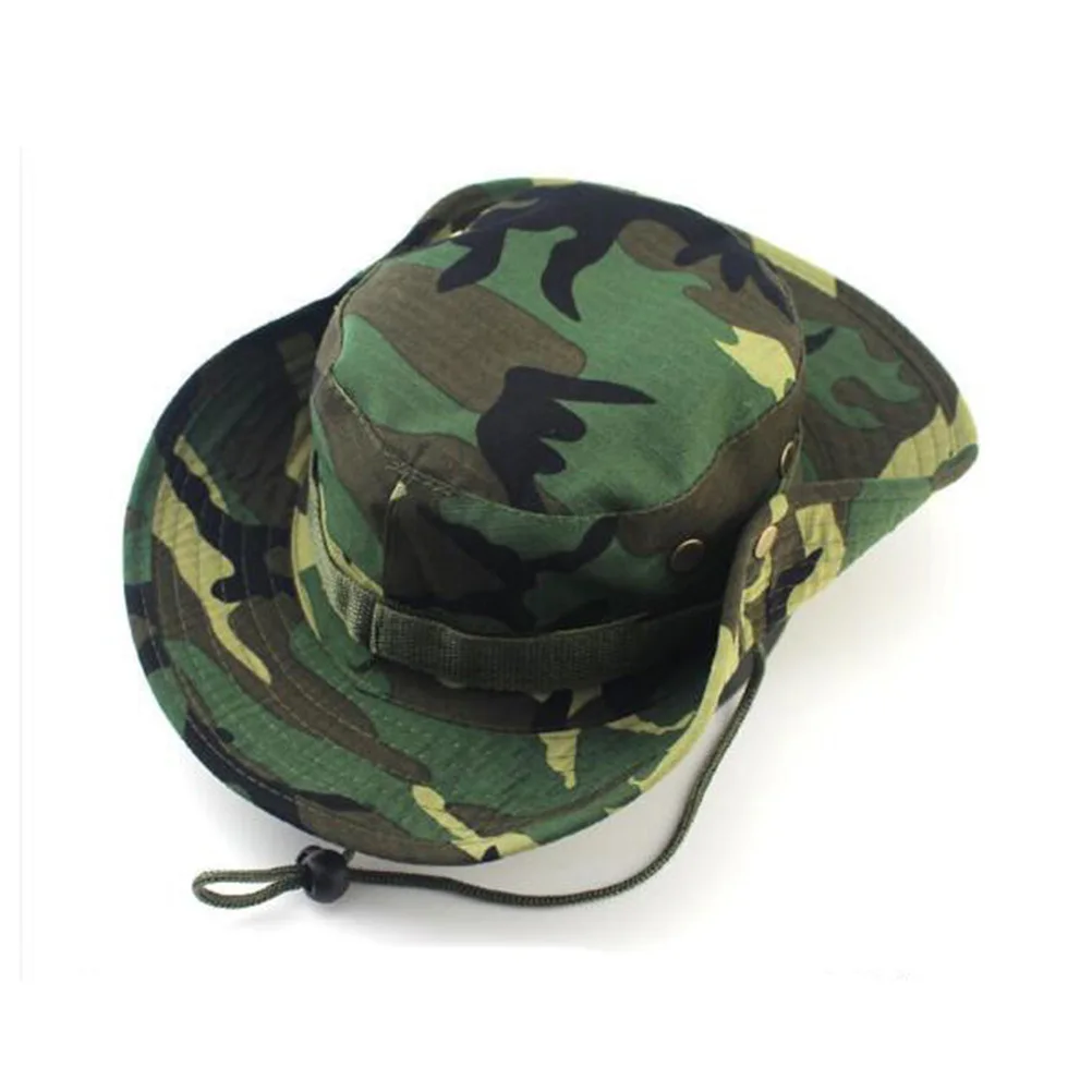 

Boonie Bucket Hat Unisex Adjustable Chin Strap Four Vent Holes Lightweight Outdoor Hiking Fishing Camping Climbing