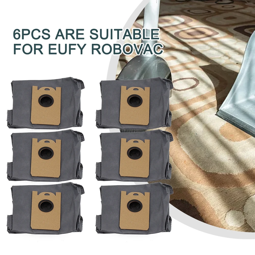 6 أكياس غبار بديلة لـ RoboVac LR30 ولمكونات متوافقة مع مكنسة كهربائية روبوتية Hybrid+ للتخلص من الغبار بشكل فعال