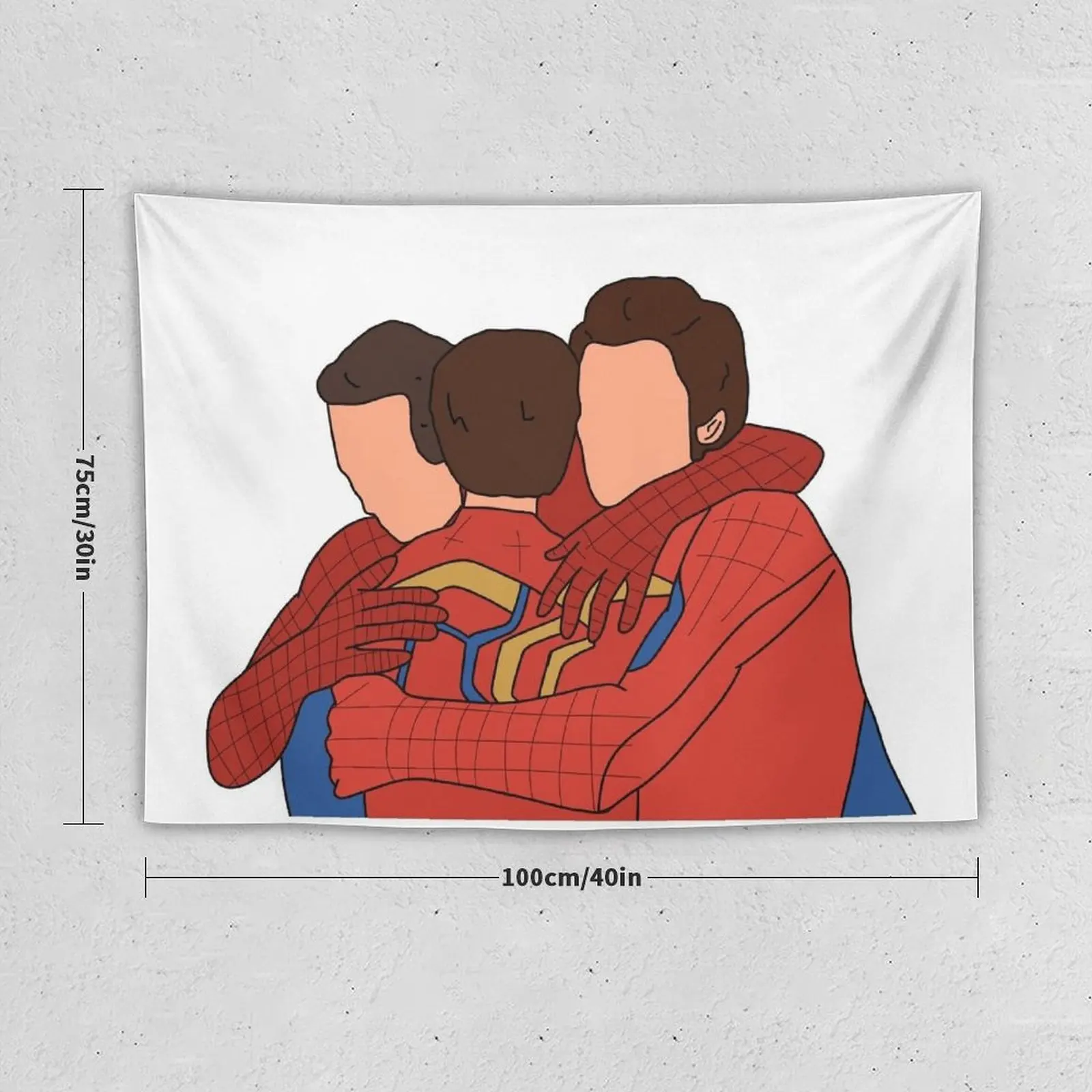 New 3 Spideys Hug NWH Tapestry Hanging Wall Tapestry Bedroom Deco