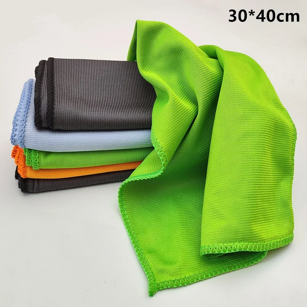 1/3/6pcs Microfiber Cleaning Towel Window Glass Car Body Washing Towel Auto Supplies Hairless Mirror Cleaning Fish Scale Towel