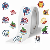 500pcs/roll Marvel Avenger Kawaii Stickers Luggage Graffiti Decals, Decoration Sticker Gift Closure Stickers