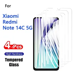 1-4pcs Screen Protectors For Xiaomi Redmi 14C 5G Tempered Glass Crystal 9H HD High Aluminum Anti Scratch Case Friendly 6.88