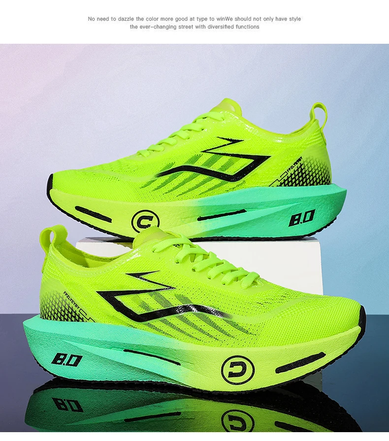 Herren Laufschuhe Atmungsaktive Carbonplatte Sportschuhe Bequeme Trainingsschuhe Outdoor Marathon Jogging Damen Tennisschuhe – Detail 34