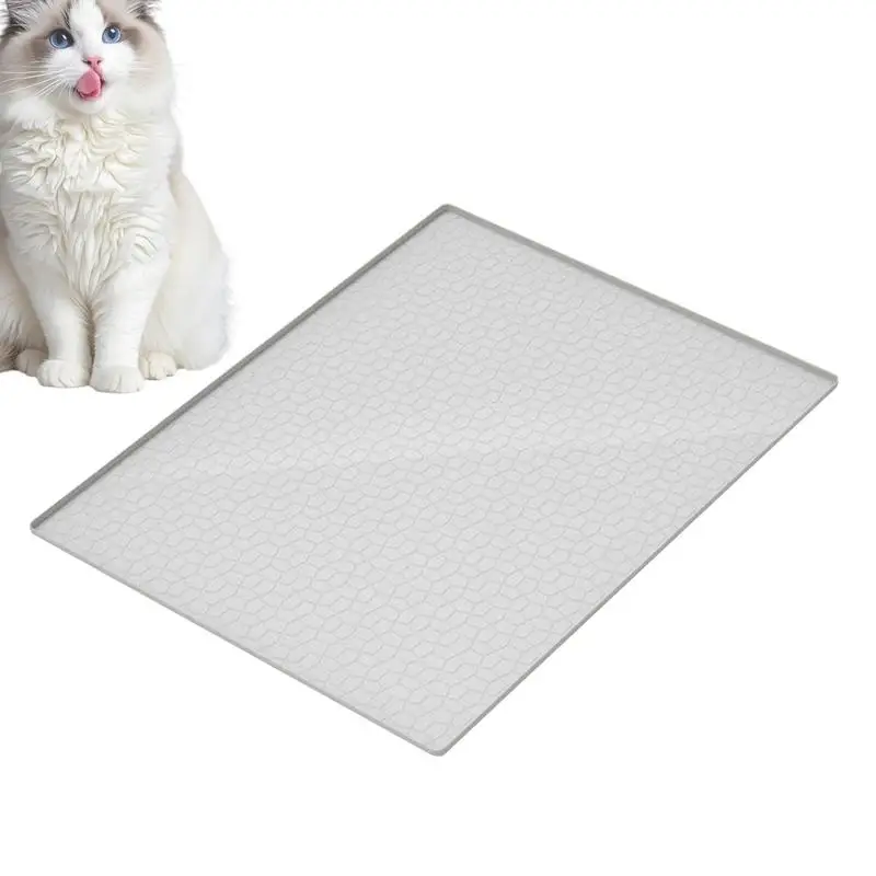 

Mat For Litter Box Waterproof Silicone Cat Litter Pad For Floor Home Decoration Washable Scratch Proof Rug For Bathroom