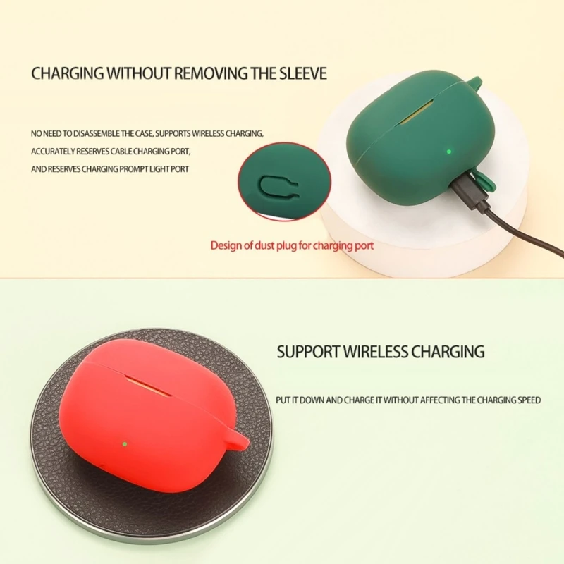 Оболочка для наушников для почек T200 Lite Impact Resistance Nonslip Водонепроницаемый корпус